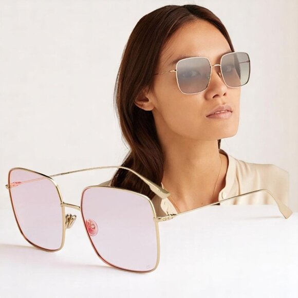 NIB Dior Rose Gold Stellaire 000Te Metal Square Sunglasses main image 6